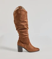 Strut Style Slouched Under-The-Knee Boots