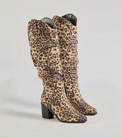Strut Style Slouched Under-The-Knee Boots