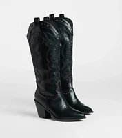 Back The West Studded Cowboy Boots