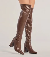 Chic Unlocked Over-The-Knee Block Heel Boots