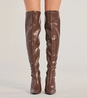 Chic Unlocked Over-The-Knee Block Heel Boots