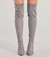 Feelin' Fab Faux Suede Over-The-Knee Boots