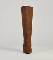 Chic Strut Under-The-Knee Kitten Heel Boots