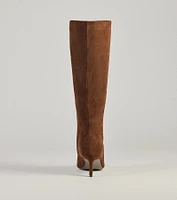 Chic Strut Under-The-Knee Kitten Heel Boots