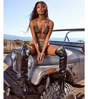 Sleek Western Vibe Thigh High Cowboy Boots