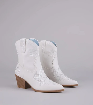 Full Bloom Floral Cowboy Booties