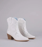 Full Bloom Floral Cowboy Booties