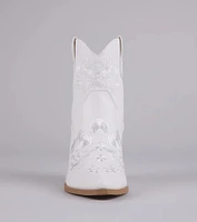 Full Bloom Floral Cowboy Booties