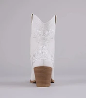 Full Bloom Floral Cowboy Booties