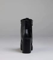 Bold Edge Platform Zipper Booties