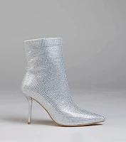 Bedazzled Allure Rhinestone Stiletto Booties