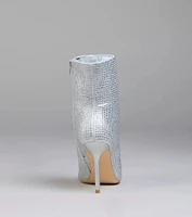 Bedazzled Allure Rhinestone Stiletto Booties