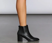 So Sleek Block Heel Booties