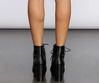 Platform Faux Leather Booties