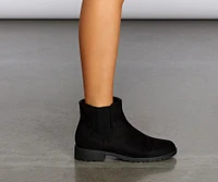 Easy Going Faux Suede Ankle Booties