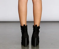 Walk The Lace Up Booties