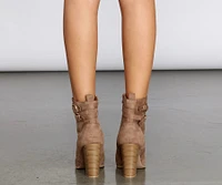Walk The Lace Up Booties
