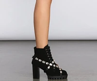 Gemstone Babe Faux Suede Lug Boots
