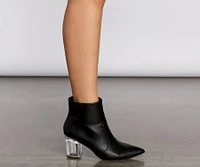 The Little Details Faux Leather Booties