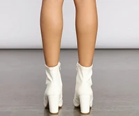 Closet Staple Faux Leather Ankle Booties
