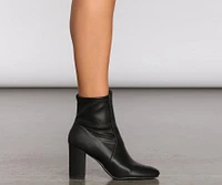 Closet Staple Faux Leather Ankle Booties