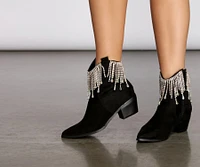 Rhinestone Cowgirl Fringe Booties