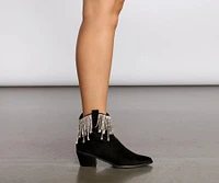 Rhinestone Cowgirl Fringe Booties