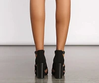 Sunny Day Stunner Peep-Toe Cut-Out Heels