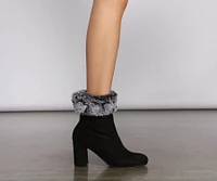 Faux-Ever Fashionable Block Heel Booties