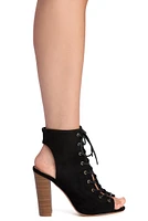 No Strings Lace Up Booties