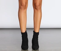 Stride Faux Suede Booties