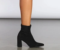 Stride Faux Suede Booties