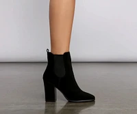 Keep It Chic Block Heel Booties