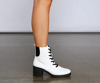 Don't Call It A Throwback Lace-Up Combat Boots