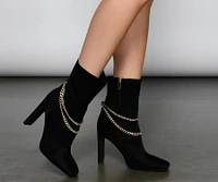 Stylish And Edgy Chain Link Booties