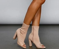 Major Style Moment Peep Toe Booties