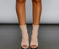 Major Style Moment Peep Toe Booties