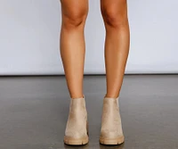 Oh So Trendy Lug Sole Booties