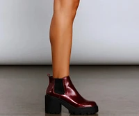 A Trendy Vibe Lug Sole Booties