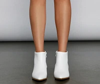 Simple And Elevated Faux Leather Booties