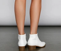 Simple And Elevated Faux Leather Booties