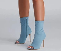 Peep Show Stiletto Booties