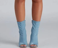 Peep Show Stiletto Booties