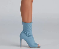 Peep Show Stiletto Booties