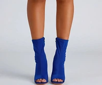 Peep Show Stiletto Booties