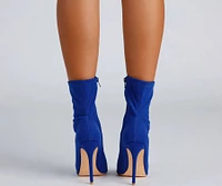 Peep Show Stiletto Booties
