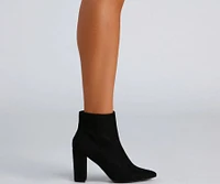 Perfect Point Faux Suede Booties