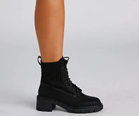 Trendy Status Knit Detail Boots