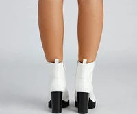Feelin' Bold Lace-Up Booties