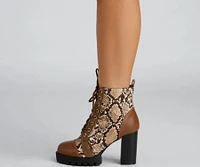 Sassy N' Fierce Snake Lug Booties